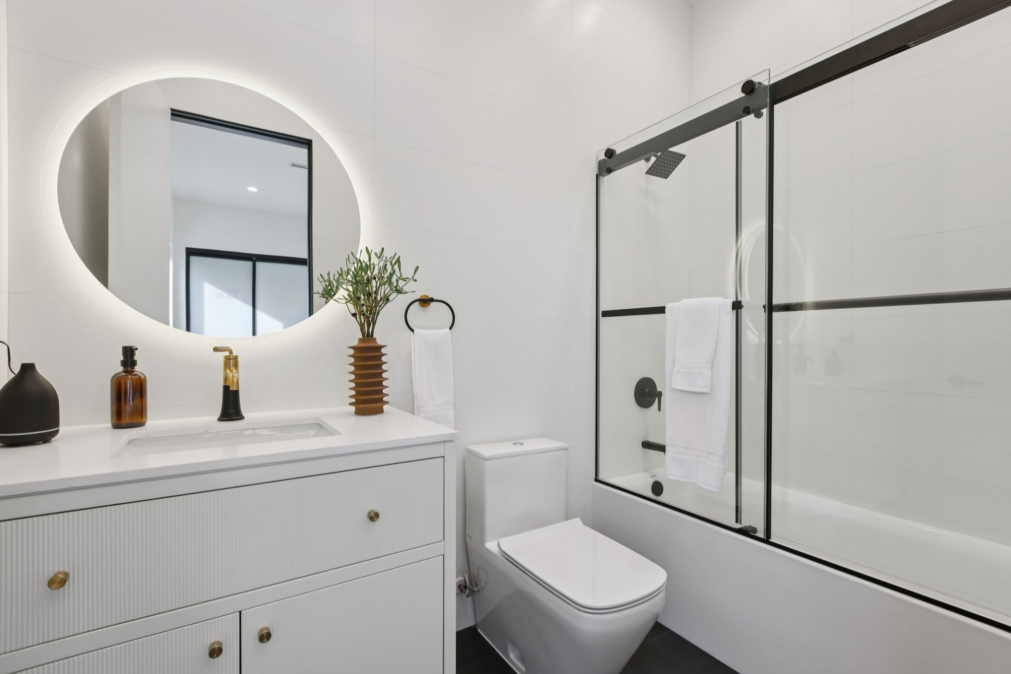 Reverse view of bathroom three