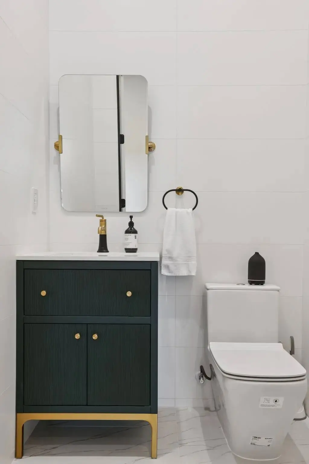 Detail view of the powder room